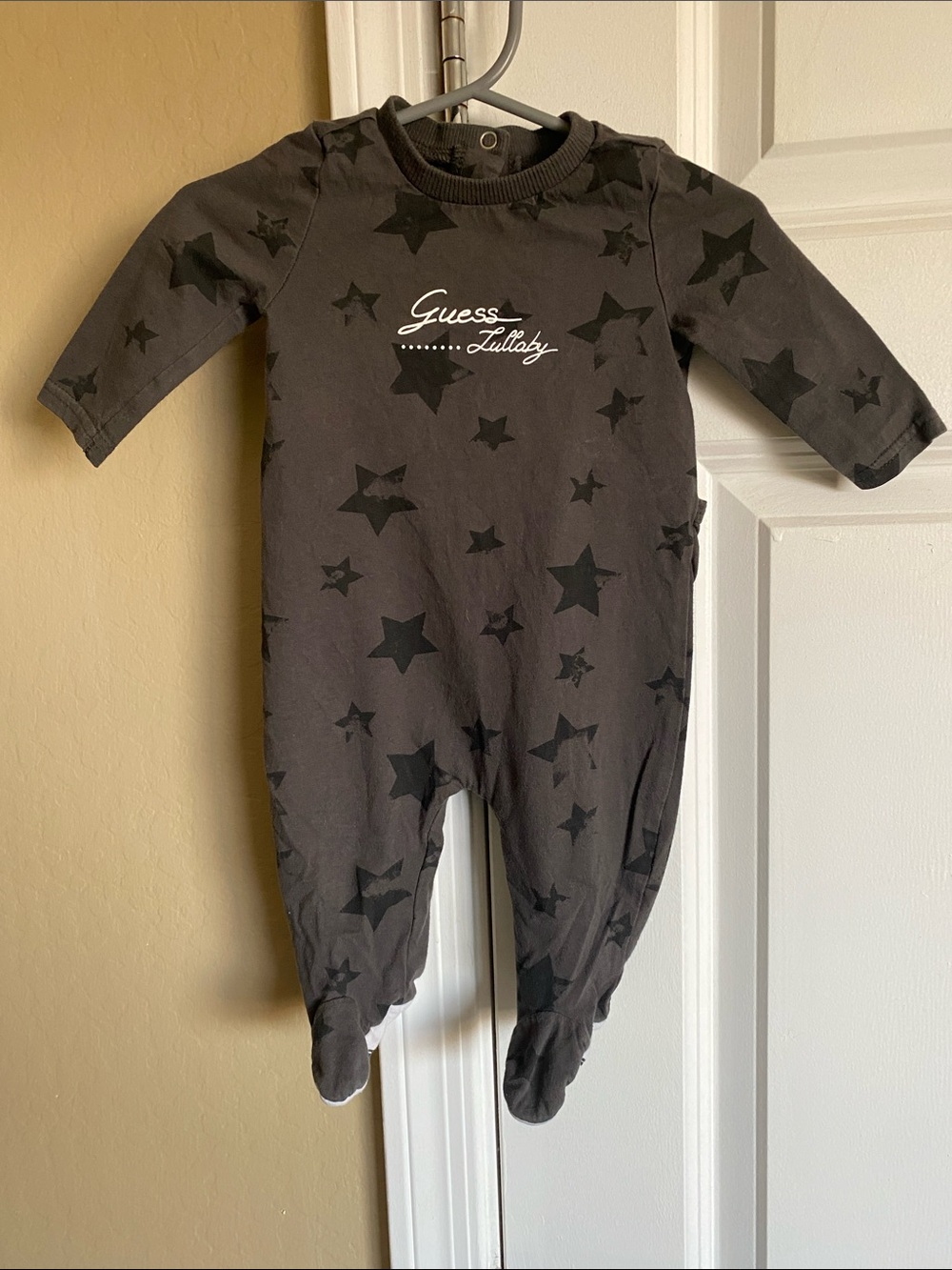 Guess Lullaby Charcoal Star Footed One-Piece